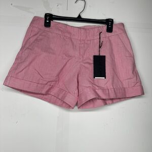 Dear John Women's Size 30 Pink Striped Cuffed Shorts Casual Summer Cotton Blend